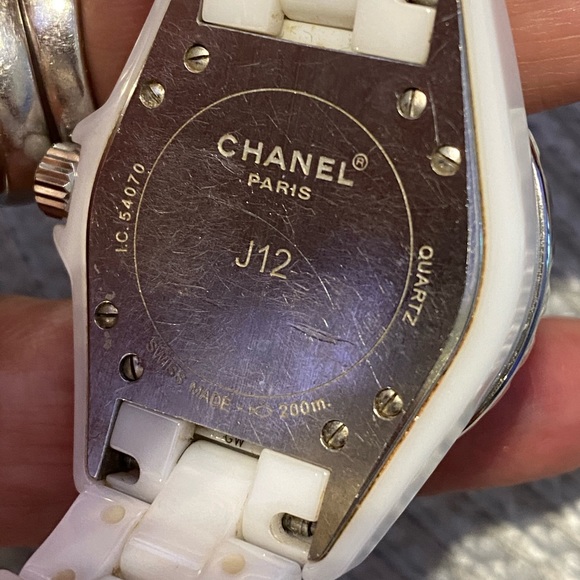 SOLD J12 Chanel Double Diamond Watch White Ceramic - Picture 5 of 8